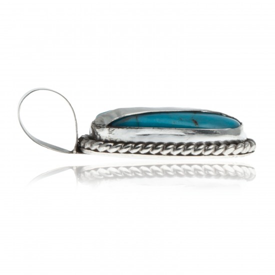Handmade Certified Authentic Navajo .925 Sterling Silver Natural Turquoise Native American Pendant 12674-100 All Products NB160428214531 12674-100 (by LomaSiiva) Handmade Certified Authentic Navajo .925 Sterling Silver Natural Turquoise Native American Pendant 12674-100 All Products NB160428214531 12674-100 (by LomaSiiva)