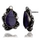 Sugulite .925 Sterling Silver Certified Authentic Navajo Native American Stud Earrings 27278 Sugulite .925 Sterling Silver Certified Authentic Navajo Native American Stud Earrings 27278