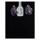 Sugulite .925 Sterling Silver Certified Authentic Navajo Native American Stud Earrings 27278 Sugulite .925 Sterling Silver Certified Authentic Navajo Native American Stud Earrings 27278