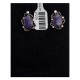 Sugulite .925 Sterling Silver Certified Authentic Navajo Native American Stud Earrings 27278 Sugulite .925 Sterling Silver Certified Authentic Navajo Native American Stud Earrings 27278