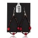 Coral .925 Sterling Silver Hooks Certified Authentic Navajo Native American Hoop Dangle Earrings 27281 Coral .925 Sterling Silver Hooks Certified Authentic Navajo Native American Hoop Dangle Earrings 27281