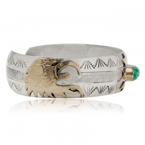 12kt Gold Filled and .925 Sterling Silver Certified Authentic Eagle head Handmade Navajo Natural Turquoise Native American Bracelet 13096 All Products NB160228001033 13096 (by LomaSiiva) 12kt Gold Filled and .925 Sterling Silver Certified Authentic Eagle head Handmade Navajo Natural Turquoise Native American Bracelet 13096 All Products NB160228001033 13096 (by LomaSiiva)