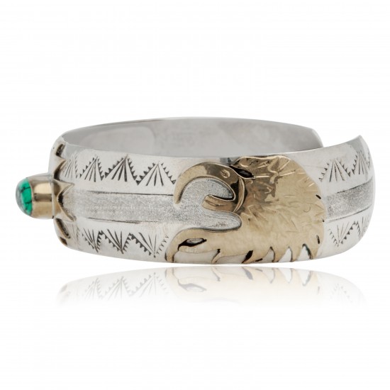 12kt Gold Filled and .925 Sterling Silver Certified Authentic Eagle head Handmade Navajo Natural Turquoise Native American Bracelet 13096 All Products NB160228001033 13096 (by LomaSiiva) 12kt Gold Filled and .925 Sterling Silver Certified Authentic Eagle head Handmade Navajo Natural Turquoise Native American Bracelet 13096 All Products NB160228001033 13096 (by LomaSiiva)