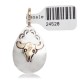 12kt Gold Filled and .925 Sterling Silver Bull Skull Handmade Certified Authentic Navajo Native American Delicate Pendant 24528 12kt Gold Filled and .925 Sterling Silver Bull Skull Handmade Certified Authentic Navajo Native American Delicate Pendant 24528