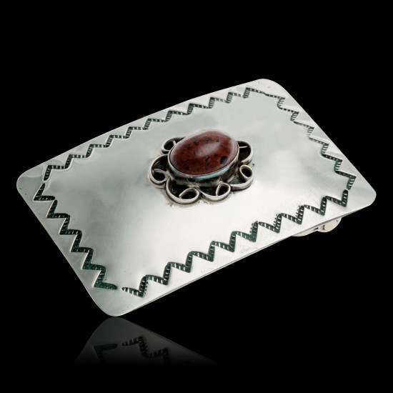 Certified Authentic Handmade Navajo Nickel Natural Red Jasper Native American Buckle 1217-4 All Products NB160406090142 1217-4 (by LomaSiiva) Certified Authentic Handmade Navajo Nickel Natural Red Jasper Native American Buckle 1217-4 All Products NB160406090142 1217-4 (by LomaSiiva)