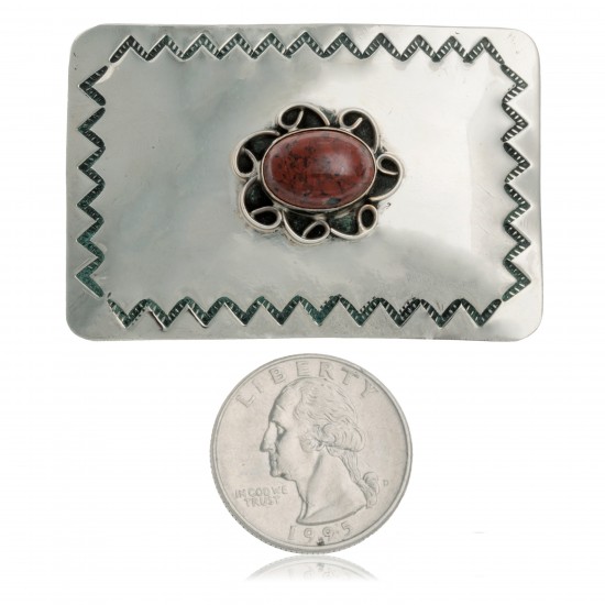 Certified Authentic Handmade Navajo Nickel Natural Red Jasper Native American Buckle 1217-4 All Products NB160406090142 1217-4 (by LomaSiiva) Certified Authentic Handmade Navajo Nickel Natural Red Jasper Native American Buckle 1217-4 All Products NB160406090142 1217-4 (by LomaSiiva)