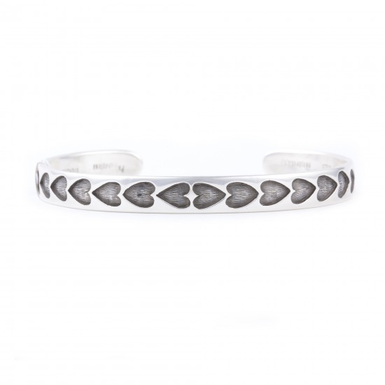 Heart .925 Sterling Silver Certified Authentic Handmade Hopi Native American Bracelet 13219-1 All Products NB180518010027 13219-1 (by LomaSiiva) Heart .925 Sterling Silver Certified Authentic Handmade Hopi Native American Bracelet 13219-1 All Products NB180518010027 13219-1 (by LomaSiiva)