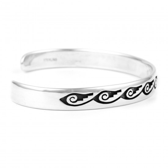 Clouds Water .925 Sterling Silver Water Wave Certified Authentic Handmade Hopi Native American Bracelet 13219-2 All Products NB180518192927 13219-2 (by LomaSiiva) Clouds Water .925 Sterling Silver Water Wave Certified Authentic Handmade Hopi Native American Bracelet 13219-2 All Products NB180518192927 13219-2 (by LomaSiiva)