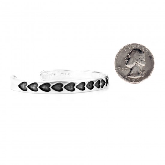 Heart .925 Sterling Silver Certified Authentic Handmade Hopi Native American Bracelet 13219-1 All Products NB180518010027 13219-1 (by LomaSiiva) Heart .925 Sterling Silver Certified Authentic Handmade Hopi Native American Bracelet 13219-1 All Products NB180518010027 13219-1 (by LomaSiiva)