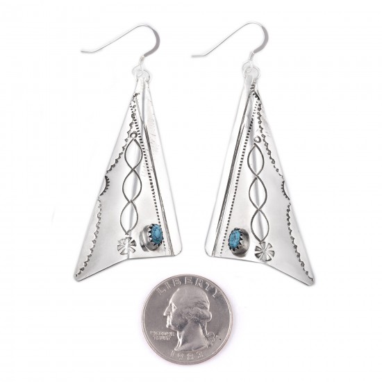 Sun .925 Sterling Silver Certified Authentic Handmade Navajo Native American Natural Turquoise Large Dangle Earrings 27256 All Products NB180524225526 27256 (by LomaSiiva) Sun .925 Sterling Silver Certified Authentic Handmade Navajo Native American Natural Turquoise Large Dangle Earrings 27256 All Products NB180524225526 27256 (by LomaSiiva)
