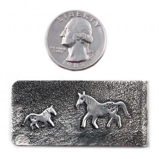 Horse .925 Sterling Silver Ray Begay Certified Authentic Handmade Navajo Native American Money Clip 13194-16 All Products NB180527015422 13194-16 (by LomaSiiva) Horse .925 Sterling Silver Ray Begay Certified Authentic Handmade Navajo Native American Money Clip 13194-16 All Products NB180527015422 13194-16 (by LomaSiiva)