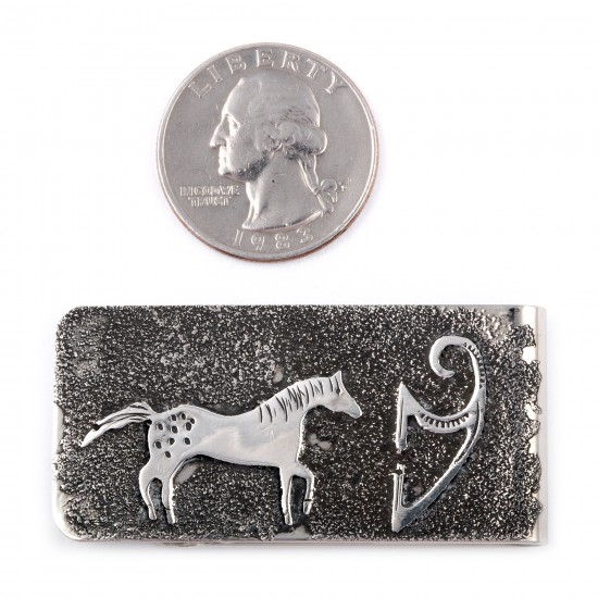 Horse .925 Sterling Silver Ray Begay Certified Authentic Handmade Navajo Native American Money Clip 13194-18 All Products NB180527024928 13194-18 (by LomaSiiva) Horse .925 Sterling Silver Ray Begay Certified Authentic Handmade Navajo Native American Money Clip 13194-18 All Products NB180527024928 13194-18 (by LomaSiiva)