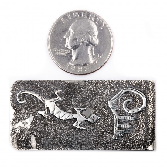 Lizard .925 Sterling Silver Ray Begay Certified Authentic Handmade Navajo Native American Money Clip 13194-28 All Products NB180518224249 13194-28 (by LomaSiiva) Lizard .925 Sterling Silver Ray Begay Certified Authentic Handmade Navajo Native American Money Clip 13194-28 All Products NB180518224249 13194-28 (by LomaSiiva)