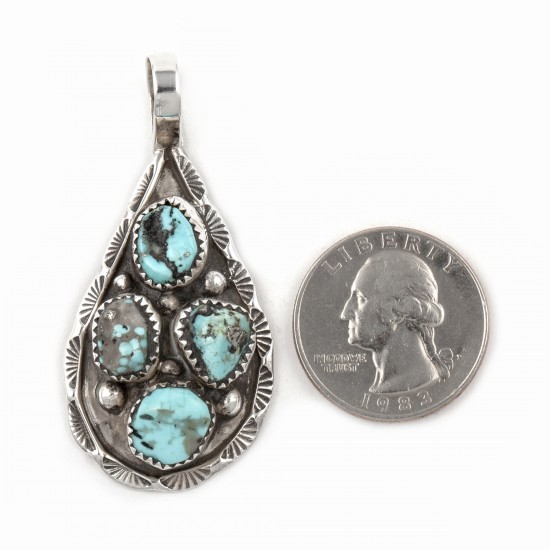Drop .925 Starling Silver Certified Authentic Handmade Navajo Native American Natural Turquoise Nugget Pendent 16048-100 Pendants NB180602181527 16048-100 (by LomaSiiva) Drop .925 Starling Silver Certified Authentic Handmade Navajo Native American Natural Turquoise Nugget Pendent 16048-100 Pendants NB180602181527 16048-100 (by LomaSiiva)