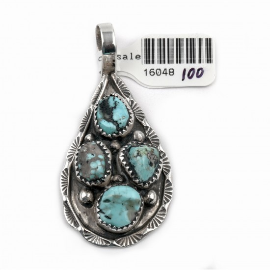 Drop .925 Starling Silver Certified Authentic Handmade Navajo Native American Natural Turquoise Nugget Pendent 16048-100 Pendants NB180602181527 16048-100 (by LomaSiiva) Drop .925 Starling Silver Certified Authentic Handmade Navajo Native American Natural Turquoise Nugget Pendent 16048-100 Pendants NB180602181527 16048-100 (by LomaSiiva)