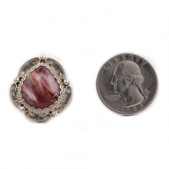 Flower .925 Sterling Silver Certified Authentic Handmade Navajo Native American Natural Purple Spiny Oyster Ring 17022-100 All Products NB180602205249 17022-100 (by LomaSiiva) Flower .925 Sterling Silver Certified Authentic Handmade Navajo Native American Natural Purple Spiny Oyster Ring 17022-100 All Products NB180602205249 17022-100 (by LomaSiiva)