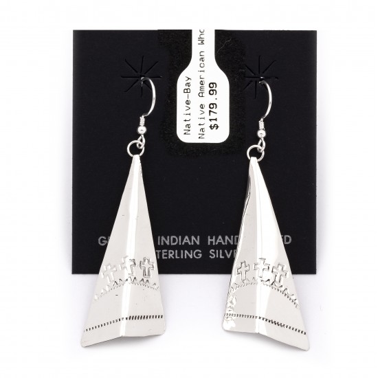 Cross Sun .925 Starling Silver Certified Authentic Handmade Navajo Native American Earrings 27265-2 All Products NB180607034123 27265-2 (by LomaSiiva) Cross Sun .925 Starling Silver Certified Authentic Handmade Navajo Native American Earrings 27265-2 All Products NB180607034123 27265-2 (by LomaSiiva)