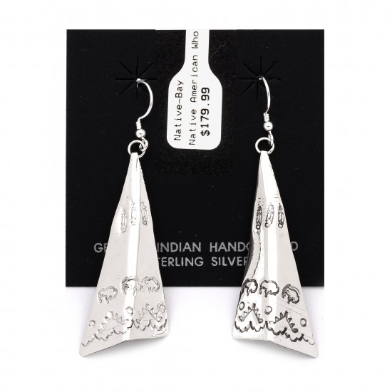 Feather Buffalo Teepee .925 Starling Silver Certified Authentic Handmade Navajo Native American Earrings 27265-1 All Products NB180607034131 27265-1 (by LomaSiiva) Feather Buffalo Teepee .925 Starling Silver Certified Authentic Handmade Navajo Native American Earrings 27265-1 All Products NB180607034131 27265-1 (by LomaSiiva)