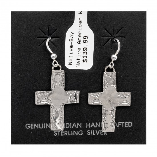 Cross Sun .925 Starling Silver Certified Authentic Handmade Navajo Native American Earrings 27264 All Products NB180607034133 27264 (by LomaSiiva) Cross Sun .925 Starling Silver Certified Authentic Handmade Navajo Native American Earrings 27264 All Products NB180607034133 27264 (by LomaSiiva)