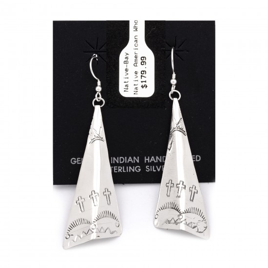 Cross Sun Mountain .925 Starling Silver Certified Authentic Handmade Navajo Native American Earrings 27265-7 All Products NB180607034126 27265-7 (by LomaSiiva) Cross Sun Mountain .925 Starling Silver Certified Authentic Handmade Navajo Native American Earrings 27265-7 All Products NB180607034126 27265-7 (by LomaSiiva)