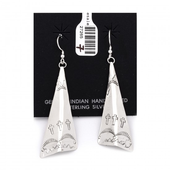 Cross Sun Mountain .925 Starling Silver Certified Authentic Handmade Navajo Native American Earrings 27265-7 All Products NB180607034126 27265-7 (by LomaSiiva) Cross Sun Mountain .925 Starling Silver Certified Authentic Handmade Navajo Native American Earrings 27265-7 All Products NB180607034126 27265-7 (by LomaSiiva)