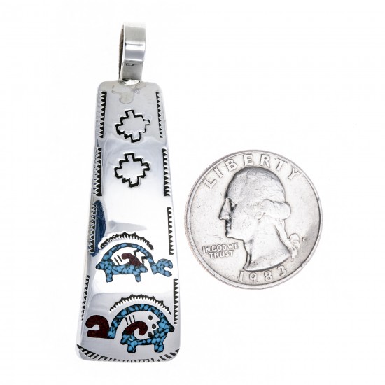 Ram .925 Starling Silver Certified Authentic Handmade Navajo Native American Natural Turquoise Coral Pendent 24541-9 Pendants NB180602181536 24541-9 (by LomaSiiva) Ram .925 Starling Silver Certified Authentic Handmade Navajo Native American Natural Turquoise Coral Pendent 24541-9 Pendants NB180602181536 24541-9 (by LomaSiiva)