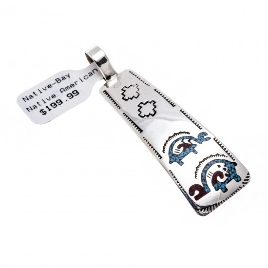 Ram .925 Starling Silver Certified Authentic Handmade Navajo Native American Natural Turquoise Coral Pendent 24541-9 Pendants NB180602181536 24541-9 (by LomaSiiva) Ram .925 Starling Silver Certified Authentic Handmade Navajo Native American Natural Turquoise Coral Pendent 24541-9 Pendants NB180602181536 24541-9 (by LomaSiiva)
