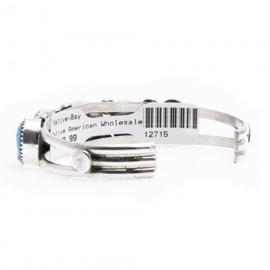 .925 Starling Silver Certified Authentic Handmade Navajo Native American Natural Turquoise Cuff Bracelet 12715 All Products 12715 12715 (by LomaSiiva) .925 Starling Silver Certified Authentic Handmade Navajo Native American Natural Turquoise Cuff Bracelet 12715 All Products 12715 12715 (by LomaSiiva)
