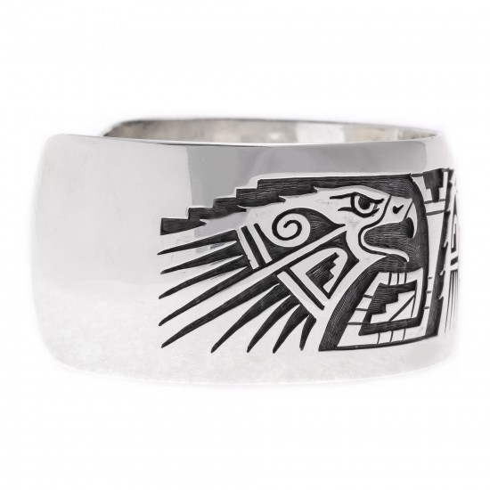 Eagle .925 Sterling Silver Certified Authentic Handmade Hopi Native American Bracelet 13229 All Products NB180616000210 13229 (by LomaSiiva) Eagle .925 Sterling Silver Certified Authentic Handmade Hopi Native American Bracelet 13229 All Products NB180616000210 13229 (by LomaSiiva)