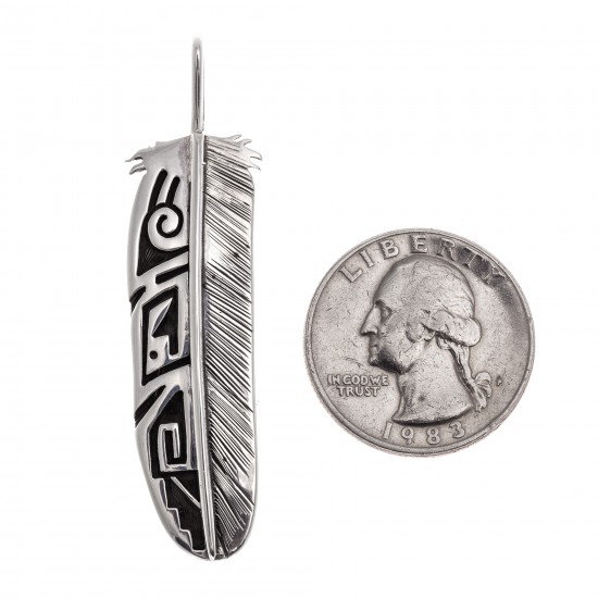 Feather .925 Starling Silver Certified Authentic Handmade Hopi Native American Pendent 24548 Pendants NB180602181538 24548 (by LomaSiiva) Feather .925 Starling Silver Certified Authentic Handmade Hopi Native American Pendent 24548 Pendants NB180602181538 24548 (by LomaSiiva)