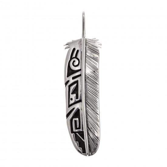 Feather .925 Starling Silver Certified Authentic Handmade Hopi Native American Pendent 24548 Pendants NB180602181538 24548 (by LomaSiiva) Feather .925 Starling Silver Certified Authentic Handmade Hopi Native American Pendent 24548 Pendants NB180602181538 24548 (by LomaSiiva)