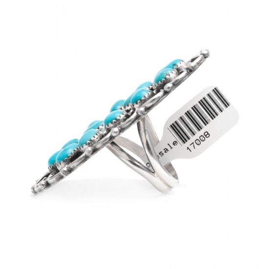 Drop .925 Sterling Silver Certified Authentic Handmade Petit Point Navajo Native American Natural Turquoise Ring 17008 All Products NB151127180942 17008 (by LomaSiiva) Drop .925 Sterling Silver Certified Authentic Handmade Petit Point Navajo Native American Natural Turquoise Ring 17008 All Products NB151127180942 17008 (by LomaSiiva)