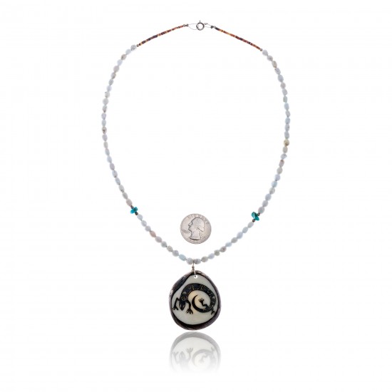 Lizard .925 Sterling Silver Certified Authentic Navajo Native American Turquoise White Howlite Necklace 11051-1 All Products NB1809262232253 11051-1 (by LomaSiiva) Lizard .925 Sterling Silver Certified Authentic Navajo Native American Turquoise White Howlite Necklace 11051-1 All Products NB1809262232253 11051-1 (by LomaSiiva)