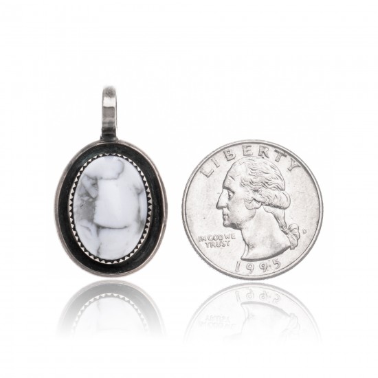 White Howlite .925 Sterling Silver Certified Authentic Navajo Native American Handmade Pendant 12909-4 Pendants NB151206004635 12909-4 (by LomaSiiva) White Howlite .925 Sterling Silver Certified Authentic Navajo Native American Handmade Pendant 12909-4 Pendants NB151206004635 12909-4 (by LomaSiiva)