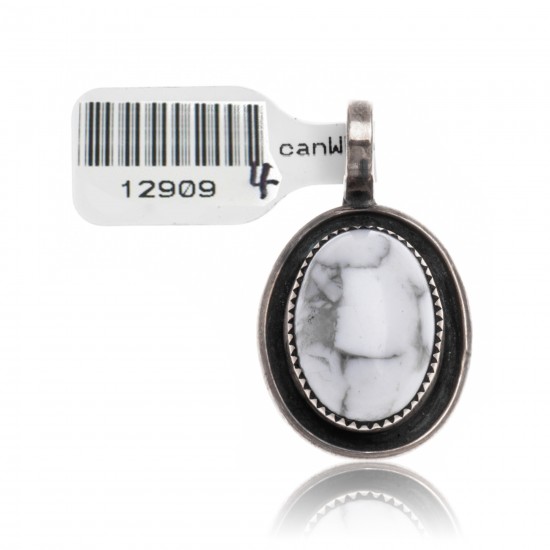 White Howlite .925 Sterling Silver Certified Authentic Navajo Native American Handmade Pendant 12909-4 Pendants NB151206004635 12909-4 (by LomaSiiva) White Howlite .925 Sterling Silver Certified Authentic Navajo Native American Handmade Pendant 12909-4 Pendants NB151206004635 12909-4 (by LomaSiiva)
