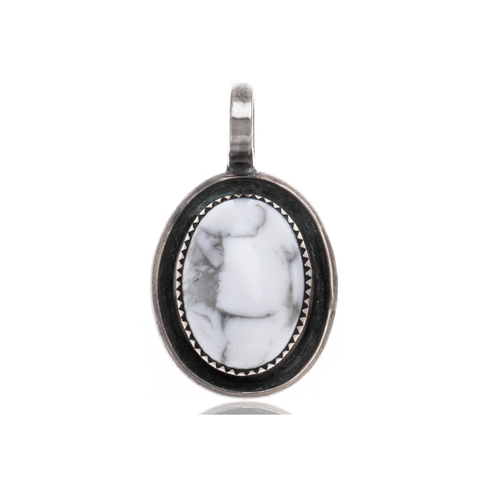 White Howlite .925 Sterling Silver Certified Authentic Navajo Native American Handmade Pendant 12909-4 Pendants NB151206004635 12909-4 (by LomaSiiva) White Howlite .925 Sterling Silver Certified Authentic Navajo Native American Handmade Pendant 12909-4 Pendants NB151206004635 12909-4 (by LomaSiiva)