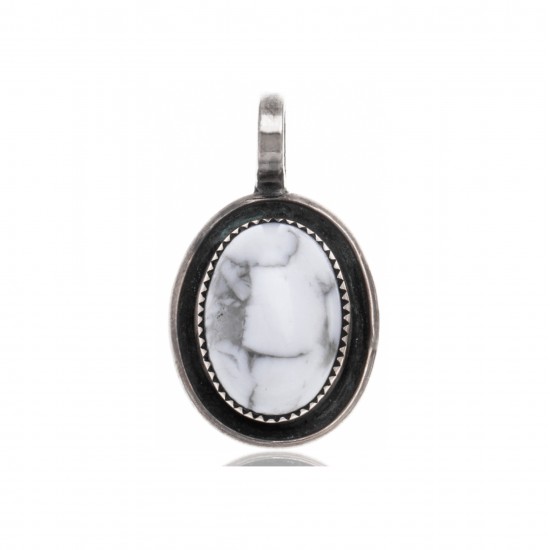 White Howlite .925 Sterling Silver Certified Authentic Navajo Native American Handmade Pendant 12909-4 Pendants NB151206004635 12909-4 (by LomaSiiva) White Howlite .925 Sterling Silver Certified Authentic Navajo Native American Handmade Pendant 12909-4 Pendants NB151206004635 12909-4 (by LomaSiiva)