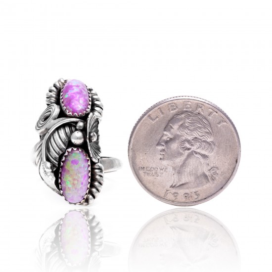 Flower and Leaf Opal .925 Sterling Silver Certified Authentic Navajo Native American Handmade Adjustable Ring 13188-8 All Products NB15122322282111 13188-8 (by LomaSiiva) Flower and Leaf Opal .925 Sterling Silver Certified Authentic Navajo Native American Handmade Adjustable Ring 13188-8 All Products NB15122322282111 13188-8 (by LomaSiiva)
