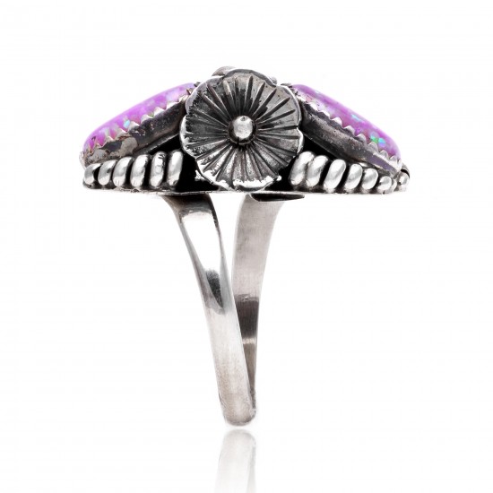 Flower and Leaf Opal .925 Sterling Silver Certified Authentic Navajo Native American Handmade Adjustable Ring 13188-8 All Products NB15122322282111 13188-8 (by LomaSiiva) Flower and Leaf Opal .925 Sterling Silver Certified Authentic Navajo Native American Handmade Adjustable Ring 13188-8 All Products NB15122322282111 13188-8 (by LomaSiiva)