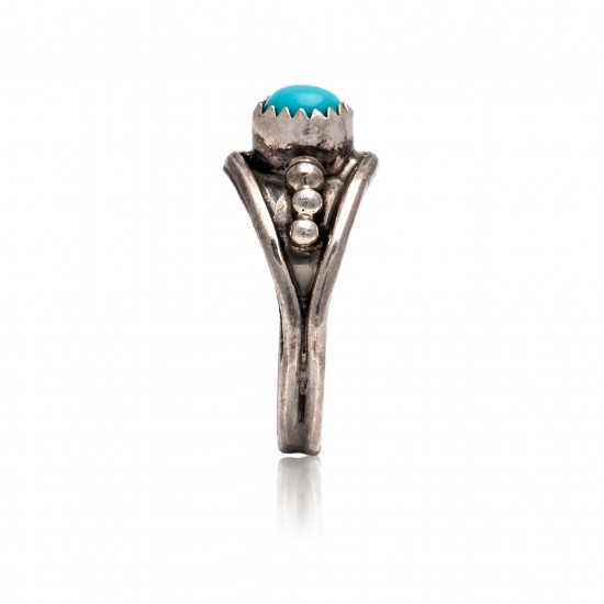 Natural Turquoise .925 Sterling Silver Certified Authentic Navajo Native American Handmade Ring 13204-4 All Products NB181009165424 13204-4 (by LomaSiiva) Natural Turquoise .925 Sterling Silver Certified Authentic Navajo Native American Handmade Ring 13204-4 All Products NB181009165424 13204-4 (by LomaSiiva)