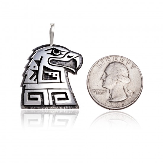 Eagle .925 Sterling Silver Certified Authentic Handmade Hopi Native American Pendant 15919 Pendants 371180683250 15919 (by LomaSiiva) Eagle .925 Sterling Silver Certified Authentic Handmade Hopi Native American Pendant 15919 Pendants 371180683250 15919 (by LomaSiiva)