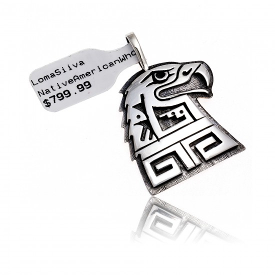 Eagle .925 Sterling Silver Certified Authentic Handmade Hopi Native American Pendant 15919 Pendants 371180683250 15919 (by LomaSiiva) Eagle .925 Sterling Silver Certified Authentic Handmade Hopi Native American Pendant 15919 Pendants 371180683250 15919 (by LomaSiiva)