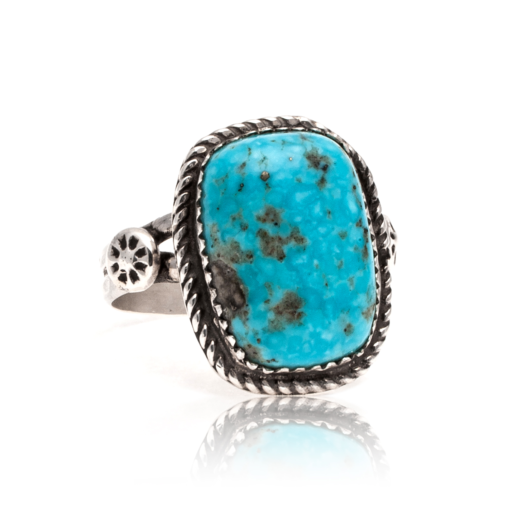 Natural Turquoise .925 Sterling Silver Certified Authentic Navajo Native American Handmade Ring 17001-1 All Products 17001-1 17001-1 (by LomaSiiva) Natural Turquoise .925 Sterling Silver Certified Authentic Navajo Native American Handmade Ring 17001-1 All Products 17001-1 17001-1 (by LomaSiiva)