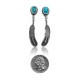 Natural Turquoise .925 Sterling Silver Certified Authentic Navajo Native American Handmade Feather Post Earrings 18317 All Products NB181016201914 18317 (by LomaSiiva) Natural Turquoise .925 Sterling Silver Certified Authentic Navajo Native American Handmade Feather Post Earrings 18317 All Products NB181016201914 18317 (by LomaSiiva)