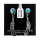 Natural Turquoise .925 Sterling Silver Certified Authentic Navajo Native American Handmade Feather Post Earrings 18317 All Products NB181016201914 18317 (by LomaSiiva) Natural Turquoise .925 Sterling Silver Certified Authentic Navajo Native American Handmade Feather Post Earrings 18317 All Products NB181016201914 18317 (by LomaSiiva)