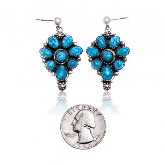 Natural Turquoise .925 Starling Silver Certified Authentic Navajo Native American Handmade Post Earrings 18318-40 All Products NB181016201908 18318-40 (by LomaSiiva) Natural Turquoise .925 Starling Silver Certified Authentic Navajo Native American Handmade Post Earrings 18318-40 All Products NB181016201908 18318-40 (by LomaSiiva)