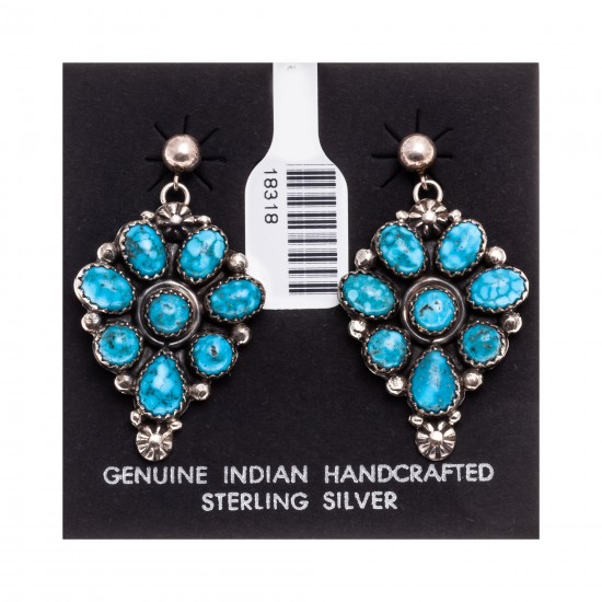 Natural Turquoise .925 Starling Silver Certified Authentic Navajo Native American Handmade Post Earrings 18318-40 All Products NB181016201908 18318-40 (by LomaSiiva) Natural Turquoise .925 Starling Silver Certified Authentic Navajo Native American Handmade Post Earrings 18318-40 All Products NB181016201908 18318-40 (by LomaSiiva)