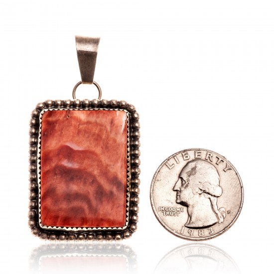 Orange Spiny Oyster .925 Starling Silver Certified Authentic Navajo Native American Handmade Pendant 24519-1 Pendants NB181016204258 24519-1 (by LomaSiiva) Orange Spiny Oyster .925 Starling Silver Certified Authentic Navajo Native American Handmade Pendant 24519-1 Pendants NB181016204258 24519-1 (by LomaSiiva)