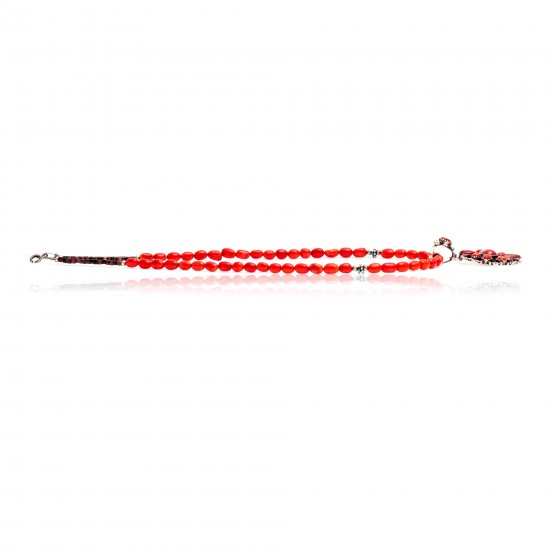 Natural Turquoise Coral Red Jasper .925 Sterling Silver Certified Authentic Navajo Native American Necklace 24520-17029 All Products NB1809262232259 24520-17029 (by LomaSiiva) Natural Turquoise Coral Red Jasper .925 Sterling Silver Certified Authentic Navajo Native American Necklace 24520-17029 All Products NB1809262232259 24520-17029 (by LomaSiiva)