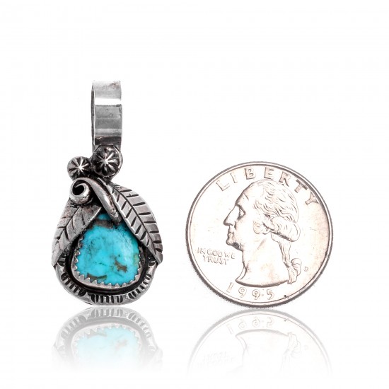 Natural Turquoise .925 Sterling Silver Certified Authentic Navajo Native American Handmade Pendant 24552 Pendants 371016874341 24552 (by LomaSiiva) Natural Turquoise .925 Sterling Silver Certified Authentic Navajo Native American Handmade Pendant 24552 Pendants 371016874341 24552 (by LomaSiiva)